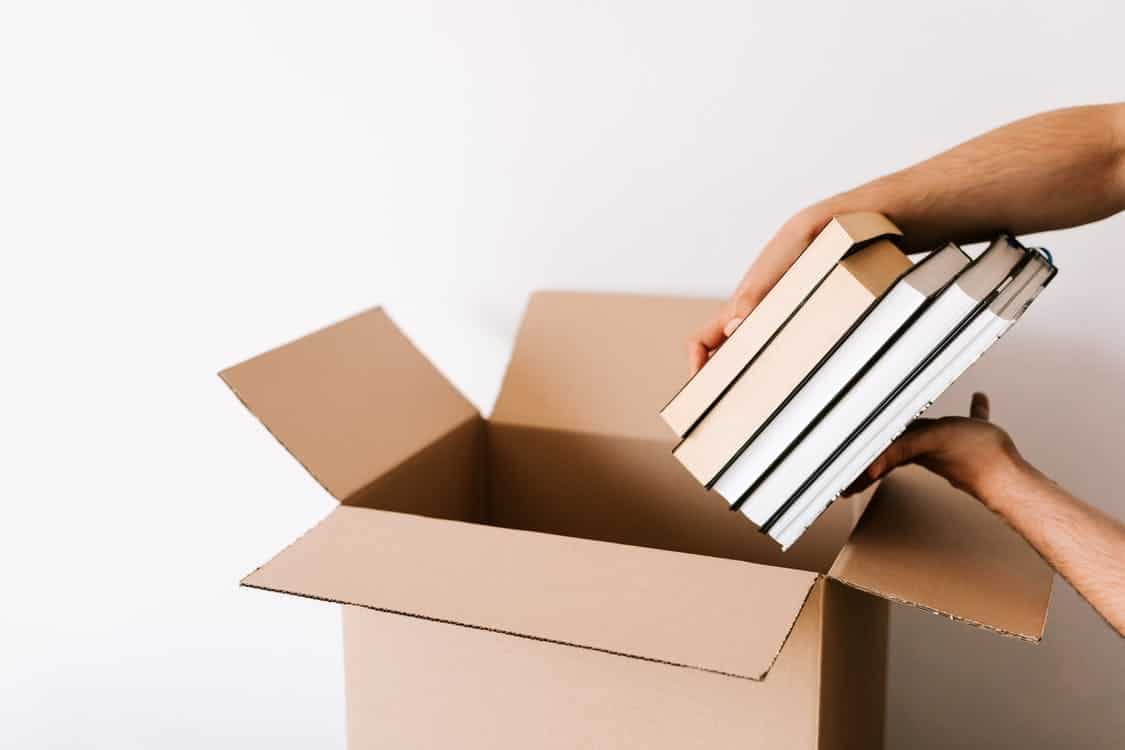 best way to pack books